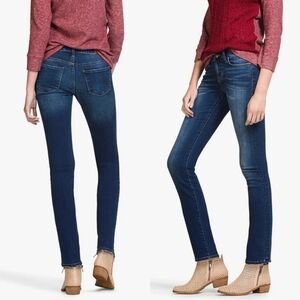 NWT Lucky Brand "Brooke Straight" Leg Dark Wash Stretch Mid Rise Jeans Womens 28